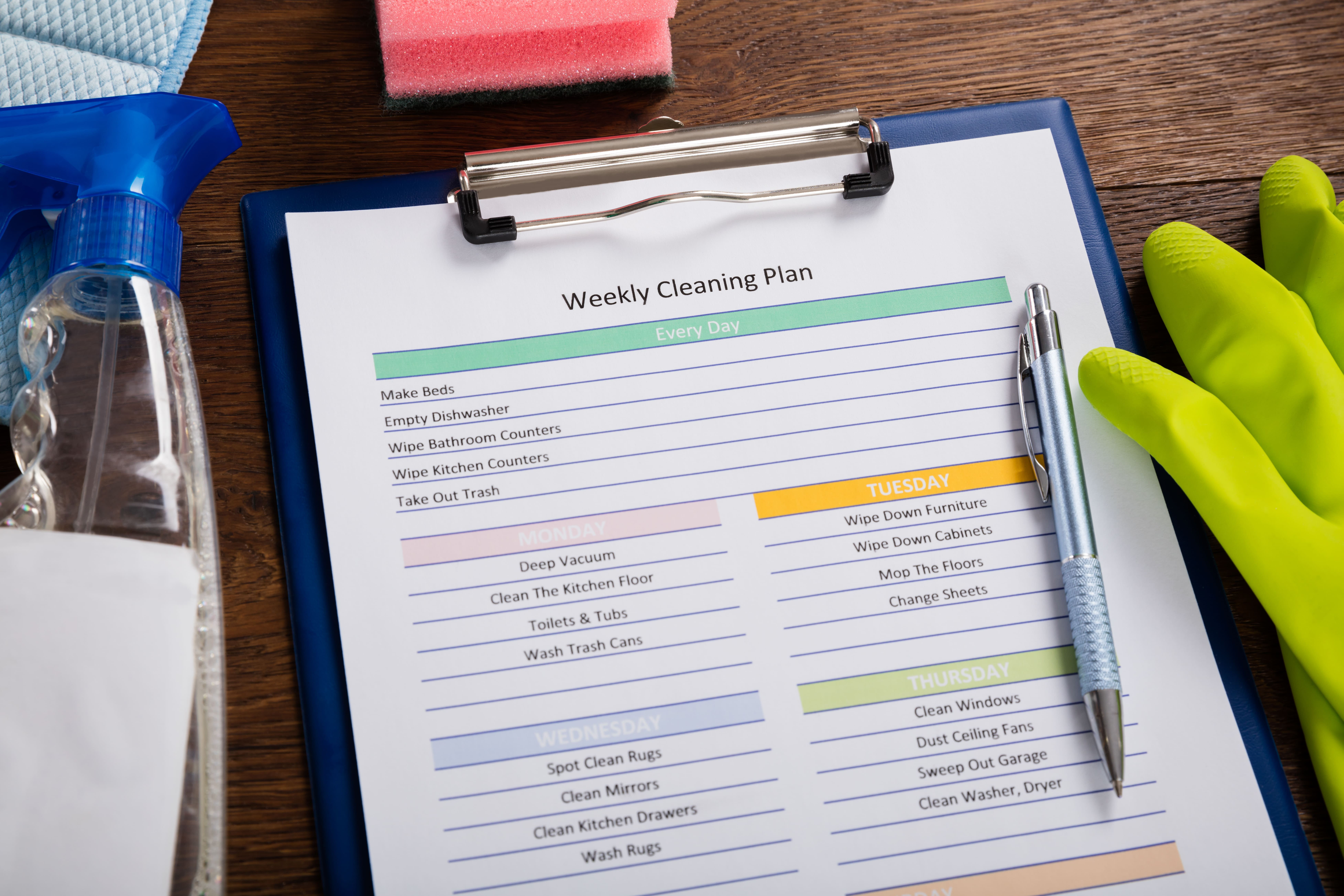 Weekly Cleaning Checklist for Busy Homeowners