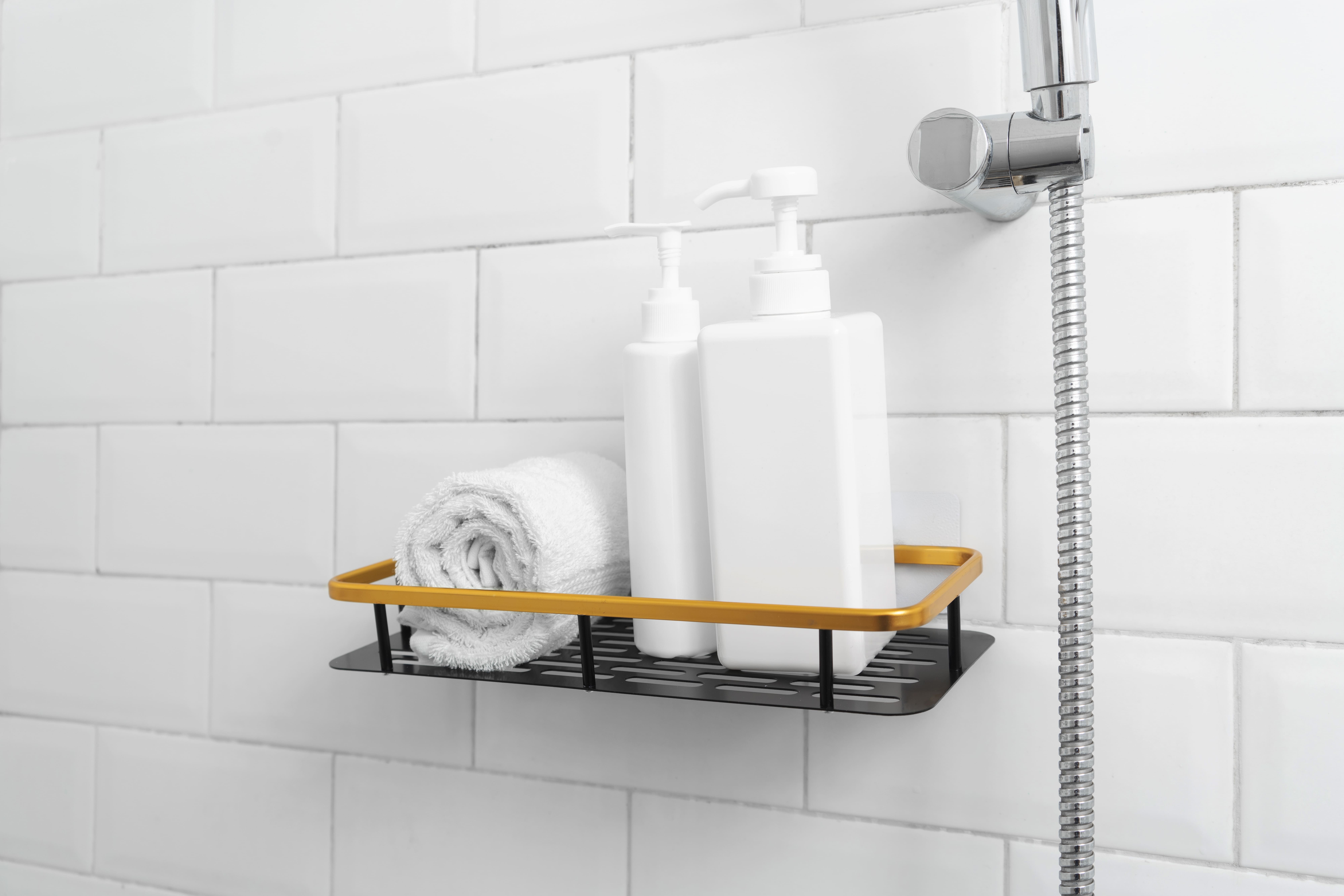 Clean Shower Shelves and Caddies