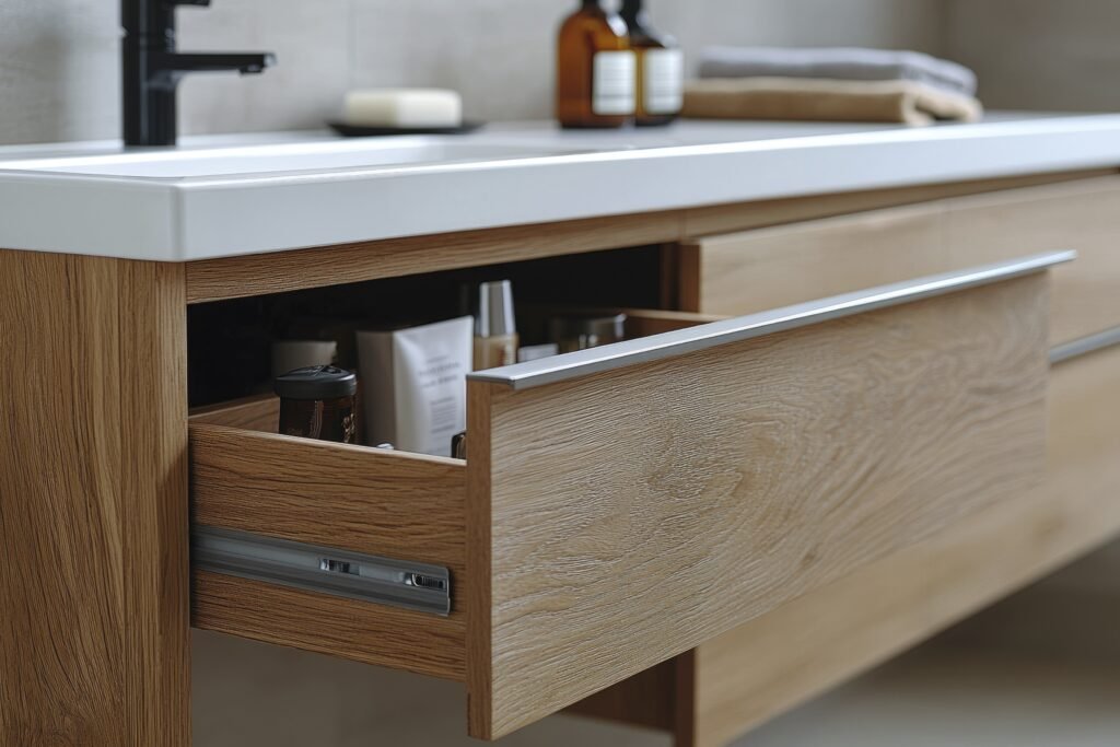Clean Bathroom Vanity Cabinets and Drawers